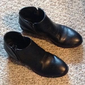 Classic Black Leather Ankle Boots - Women